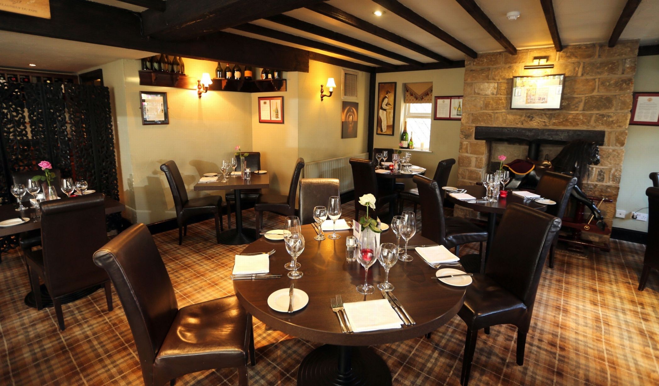 Raised Fireplace Dining Room Room at The Black Horse